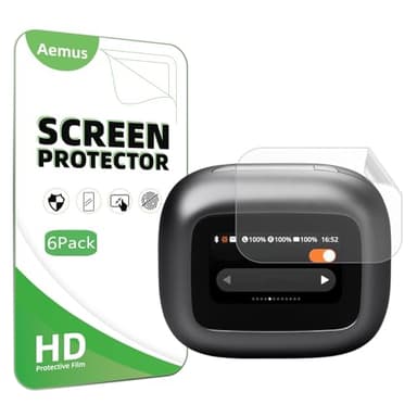 Aemus Screen Protector Compatible for JBL Live Beam 3, Buds 3, Flex 3 (6 Pack) HD PET Film, For Earbuds charging case screen