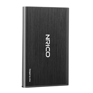 NRICO Ultra Slim 500GB Portable External Hard Drive USB3.0 HDD Storage Compatible for PC, Desktop, Laptop,Mac,PS4, Xbox one (Black, 500, GB)