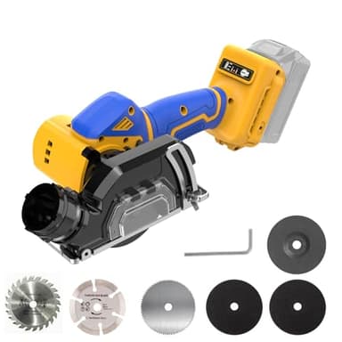 Cordless Cut Off Tool Compatible With DeWalt 20V MAX Battery Compact Saw Brushless with 3" Blades,2 Speed Adjustment Mini Circular Saw19000RPM for Metal/Wood