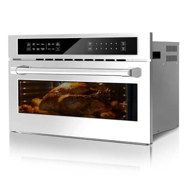 30Inch Microwave Convection Oven, 1.6 Cu. Ft. Built-In Microwave Oven with Air Fryer, Child Safety Lock, Drop Down Door, Touch Control, for Versatile Cooking Solutions
