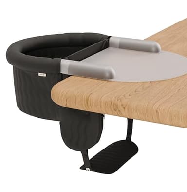 Lalo - The Hook-On Chair with Tray and Footrest - Portable High Chair for Babies and Toddlers up to 37lbs - Compact, Easy-to-Use Design - Fits Tables 0.8'' to 2.95'' Thick - Travel Bag Included
