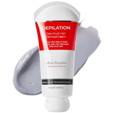 Painless Hair Removal Cream - Soothing Depilatory for Unwanted Body and Facial Hair, Suitable for Men and Women of All Skin Types