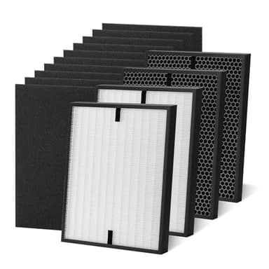 [14 Pack] 3000 Air Replacement Filters, Compatible with Air Doctor 3000, 3000M, 3000Pro Air Purifier, Includes 2 High-Efficiency Air Filter, 2 Activated Carbn and 10 Extra Premium Pre-Filters