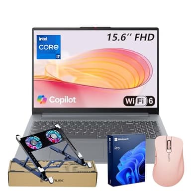 Lenovo IdeaPad Slim 3 Business AI-Enhanced Productivity Laptop, 15.6" FHD Display, Intel Core i7-13620H, 16GB RAM, 512GB SSD, Wi-Fi 6, W11P, SD Card, Bundle with PCO Laptop Cooler & Thunderobot Mouse