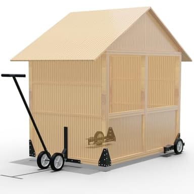 Chicken Coop Wheels Kit - Portable Poultry Tractor Mobilization Steel Chicken Coop Accessories - Set of 6 Chicken Run Wheels-Chicken Cage Not Included-Patent Pending