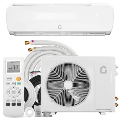 18000 BTU Mini Split Air Conditioner, 19 SEER2 208-230V Split Unit Ac and Heat Cool Up to 1250 Sq.Ft, Ductless Air Conditioner w/Complete Installation Kit,Remote,Control,Low Noise