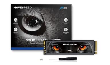 MOVE SPEED HB7450 2TB SSD for PS5 with Heatsink TLC NAND, PCIe 4.0 NVMe M.2 Internal Solid State Drive - Up to 7450MB/s, 3D Storage Expansion Compatible with PS5, Desktops and Laptops