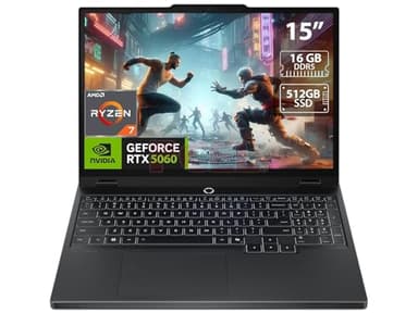 Lenovo Legion 5 15.1" OLED WQXGA 165HZ Gaming Notebook AMD Ryzen 7 260 16GB RAM 512GB SSD NVIDIA GeForce RTX 5060 Eclipse Black