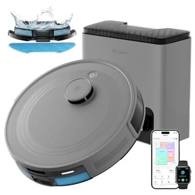 Lefant M2S PLUS Robot Vacuum and Mop,7000Pa Suction,Robotic Vacuum with Smart LiDAR Navigation,40 Day Self-Emptying,240Mins Runtime,WiFi/Alexa/APP/iWatch Control,Ideal for Pet Hair,Carpet & Hard Floor
