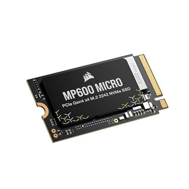 Corsair MP600 Micro 2TB M.2 NVMe PCIe x4 Gen4 SSD – M.2 2242 – Up to 7,000MB/sec Sequential Read – High-Density 3D TLC NAND – Compatible with Lenovo Legion Go and Thin PCIe 4.0 Laptops – Black
