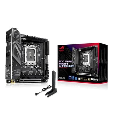ASUS ROG STRIX B860-I GAMING WIFI B860 LGA 1851 mITX Mini-ITX motherboard, Intel® Core™ Ultra Series 2 Ready, Advanced AI ready, 10+1+2+1 stage, DDR5, 2.5G LAN, WiFi7, M.2, Thunderbolt™ 4, USB Type-C®
