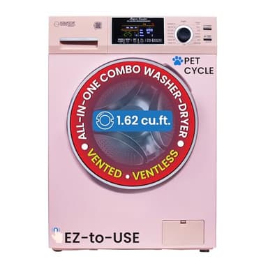 Equator All-in-One 4600 Washer Dryer VENTLESS/VENTED PET Cycle 1.62cf/15lbs 110V (Pink)