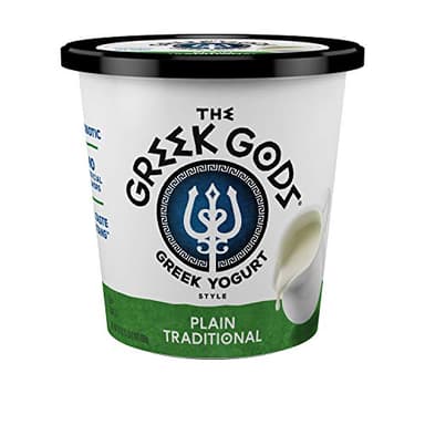 Greek God Greek Yogurt Style, Plain Traditional, Kosher, RBST Free, 24 Ounces (Pack of 6)