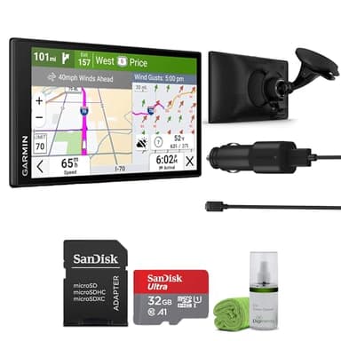Garmin Dezl OTR620 GPS Truck Navigator 6" Display Touchscreen, Commercial GPS Navigation for Semi Trucker Driver Bundle with 32GB SD Memory Card + LCD Cleaning Kit