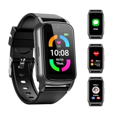 Fajocru Senior GPS Smart Watch with Fall Detection - 4G LTE Elderly Smartwatch with Real-Time Location, SOS Alerts, and IP67 Waterproof - Ideal for Dementia/Alzheimer’s Safety