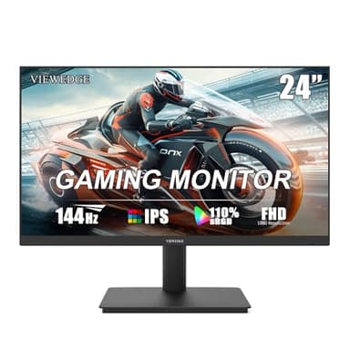 Viewedge Gaming Monitor 24 Inch FHD 144hz, IPS 1ms 1080p Computer Monitor with 110% sRGB, Bluelight Filter, HDMI & VGA Port, Support Wall Mount