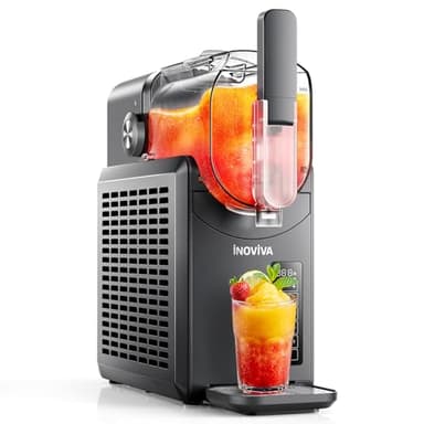 Slushie Machine, No Ice Needed, 88 oz INOVIVA Slushy Machine for Home with Self-Cleaning Function, Professional Frozen Drink Maker, 5 Preset Programs, Frozen Margaritas, Frappés, Milkshake