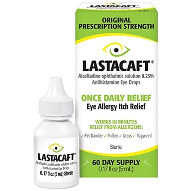 Lastacaft Once Daily Eye Allergy Itch Relief Drops, 0.17 fl oz (5 mL), 1 Count