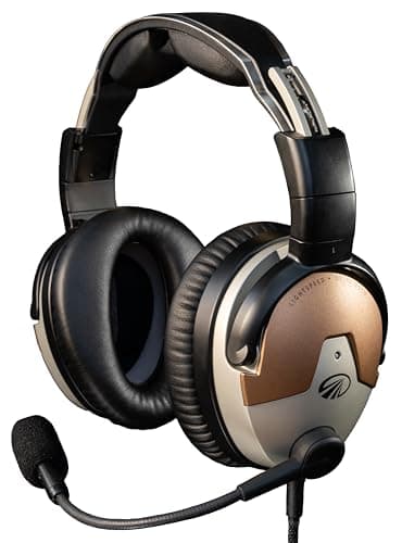 LIGHTSPEED Delta Zulu™ ANR Aviation Headset - Premium Noise Canceling Bluetooth Headset for Pilots with Built-in Carbon Monoxide Monitoring and Personalized EQ (GA Dual Plugs)