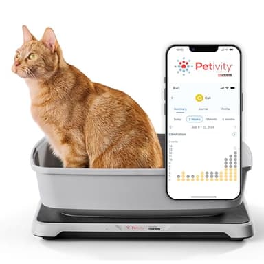 Purina Petivity Smart Litter Box Monitor Cat Weight Scale & Health Tracker - Monitor Litter Habits, Track Weight Accurately, AI Alerts & Monthly Reports, Phone App, Works for Multiple Cats