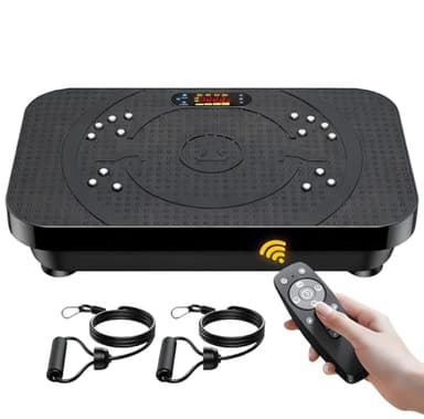 OVANZA Vibration Fitness Plate Exercise Machine, Professional Automatic Mode Full-Body, Promotes Lymphatic Circulation, Burns Fat & Weight Loss, Home Fitness Equipment - 330 LBS for Women and Men