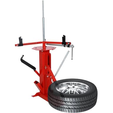 Tandagy Multi Manual Tire Changer Machine for 4" to 21" Tires Portable Hand Bead Breaker Mounting Tool Heavy Duty Tire Changer for Motorcycle Gocart Trailer Bike ATV Truck (Red)