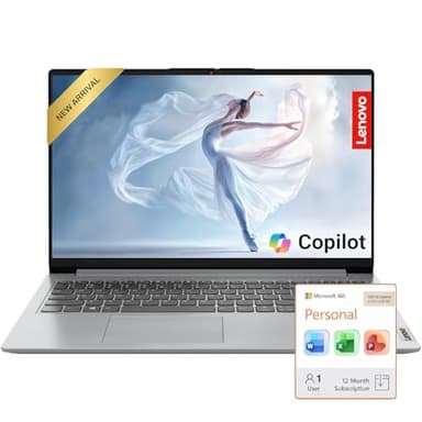 Lenovo IdeaPad 15.6" FHD Laptop with Microsoft 365 • 2026 Edition • Intel 4 Cores N100 CPU • 1.1TB Storage (1TB OneDrive + 128GB SSD) • Military-Grade • Windows 11