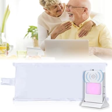 Bed Sensor Pad & Pager for Elderly Dementia Patients Caregiver Bed Alarm with 32" x 13" Motion Sensor Pad Fall Prevention for Elderly (Bed Pad)