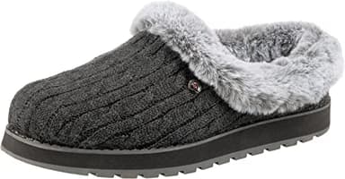Skechers BOBS Women's Keepsakes - Ice Angel Slipper, Charcoal, 11 M US