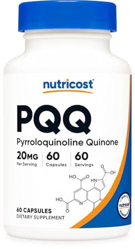 Nutricost PQQ (Pyrroloquinoline Quinone) 20mg, 60 Capsules - Vegetarian Capsules, Non-GMO, Gluten Free