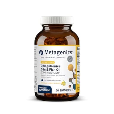 Metagenics OmegaGenics Omega-3 Fish Oil 1000mg EPA DHA -High Potency Omega 3 Supplement for Heart, Brain & Joint Health-Sustainably Sourced- 60 Softgels