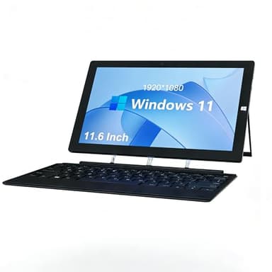 ZAOFEPU 11.6 in Windows Tablet with Keyboard, Win 11 Home Touchscreen Tablets, 8GB DDR4 256GB SSD, 2.7GHz/WiFi/BT/HDMI USB3.0 Output, Dual Camera, SD Card Slot