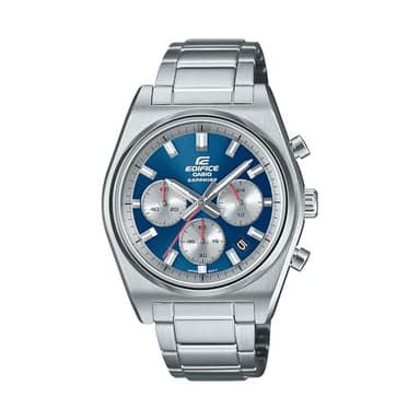 Casio EFB-730D Series | Men's Digital Watch | (Silver/Blue) | 100WR | 1-Sec Chronograph | Date Display