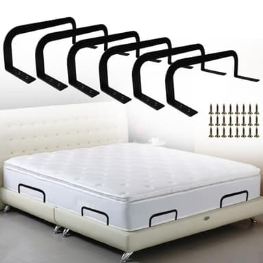 6 PCS Mattress Retainer Bar, Mattress Slide Stopper, Keep Topper from Sliding, Stopper to Prevent Sliding Holder in Place for Most Soft Bed