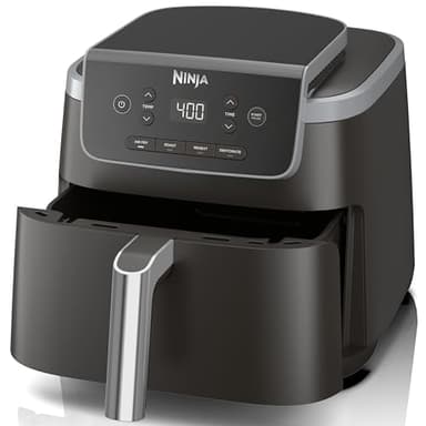 Ninja | Air Fryer | 4-in-1 Pro Air Fry, Roast, Reheat, Dehydrate | 5QT Capacity fits up to 4lbs of French Fries | 400F Max Temp | Nonstick Basket & Crisper Plate | 120V | Grey | AF141