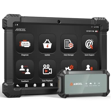 ANCEL X7HD PRO 10.1'' Heavy Duty Truck Scanner, Full-System Diesel Diagnostic Tool with DPF Regen, 42+ Reset, Bi-Directional and Active Test, ECU Coding, HDOBD/OBD2 Scanner for Diesel Trucks - Grey