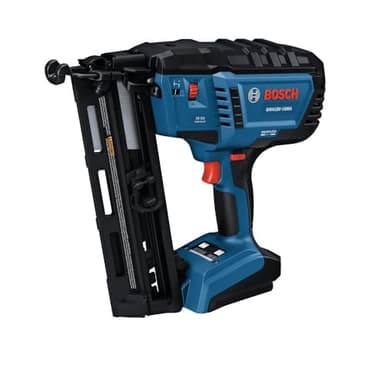 BOSCH GNH18V-16MAN 18V Brushless 16-Gauge Angled Finish Nailer - Fastens up to 1,600 Nails per Charge, One-Handed Activation, Tool-Free Jam Clearing, Belt Hook (Bare Tool)