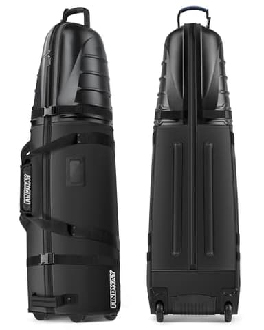 findway Golf Travel Bags, Golf Bag Travel Case for Airlines with Wheels, 1680D Heavy Duty Oxford and ABS Hard Case Top, Lightweight and Foldable