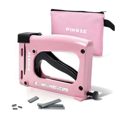 PINOZE Point Driver HM515 Manual Tool with 2000-Count Flexible Point Nails and Tool Pouch, Picture Framing Tool for DIY Crafts, Frame Point Driver, Picture Frame Stapler/Nailer/Tacker (Pink)