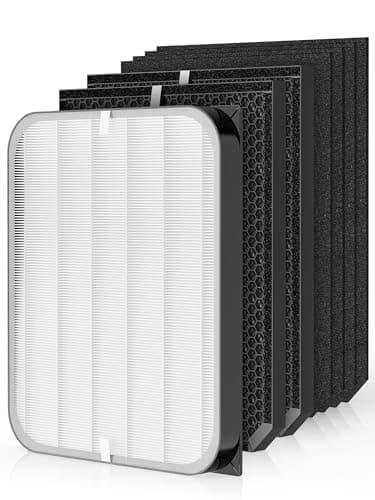 Ecofort 3500 Replacement Filters Compatible with Air Doctor 3500 3000 3500i Air Purifiers, Includes 1 Premium Filter, 2 Carbon Filters, 4 Pre-Filters, Comparable to ADF3001, ADF3002, ADF3003