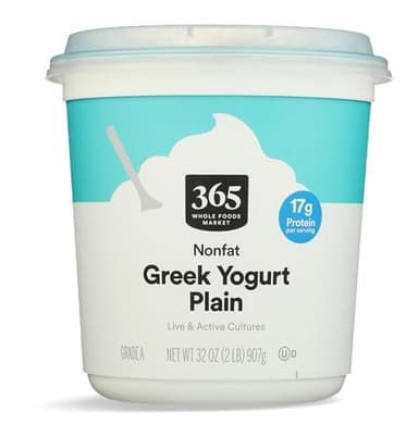 365 By Whole Foods Market, Greek Yogurt, Plain Nonfat, 32 Ounce