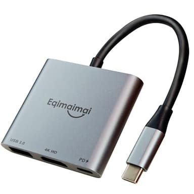 USB C to HDMI Multi-Port Adapter(4K@120HZ) with 100w PD,USBC Laptop Docking Station for Monitor Extension Display, USB-C to USB-A Converter 10Gbps,4K HDMI Hub for Mac/iPad pro/MacBook/Laptops