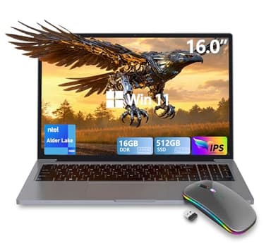 Z ZOLWAYTAC Laptop Gaming,Gaming Laptops,16GB DDR4 512GB SSD,16" FHD 1920 * 1080P PC,Win 11 Pro,Full Metal Housing,N100 Cup(Up to 3.4Ghz),BT, 5G WiFi, 3*USB3.2, Supports Type C Charging,Gray