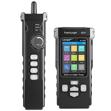 NOYAFA NF-8506 Network Cable Tester with IP Scan, TDR CAT5 CAT6 Ethernet Cable Tester, PoE PingTest, Network Rate Test, Port Flashing, Network Tester Cable Toner for RJ11 RJ45