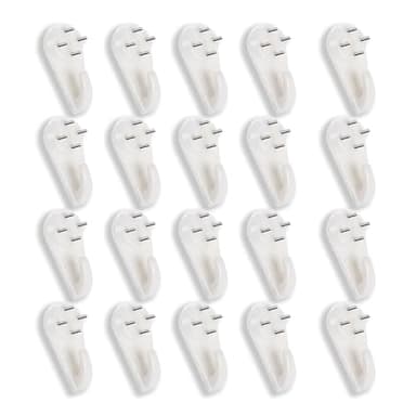 Concrete Wall Hooks, 20pcs Invisible Nail Hangers, No-Damage Wall Picture Hanger - Powerful Concrete & Drywall Hooks for Picture & Clock Hangers