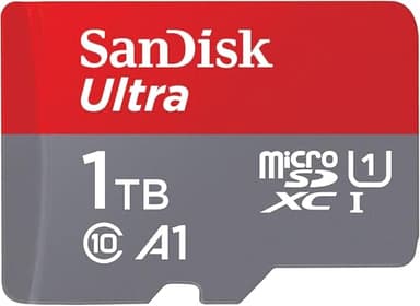 SANDISK 1TB Ultra microSDXC UHS-I Memory Card with Adapter - Up to 150MB/s, C10, U1, Full HD, A1, MicroSD Card - SDSQUAC-1T00-GN6MA