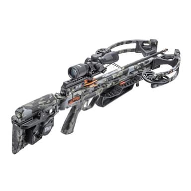 Wicked Ridge Invader M1 De-Cock Crossbow, Peak Camo - 390 FPS - Equipped with Pro-View 400 Scope, ACUdraw De-Cock (Crank System) + D1 Trigger