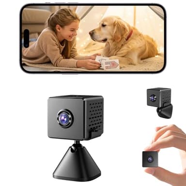 Spy Camera, 4K Hidden Camera with Live View, Plug-in Mini Camera with 24/7 Recording, Nanny Cam with Motion Alerts, Cloud & TF Storage, Night Vision Spy Cam, Wired Indoor Cameras for Home Security