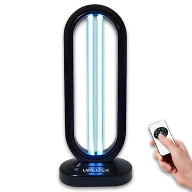 In My Bathroom UVILIZER Tower - UV Light Sanitizer & Ultraviolet Home Desinfection Lamp (UV-C Cleaning Device for Home, Office, Room | Kills 99.9% of Dust Mites, Mold, Bed Bugs and Viruses | USA)