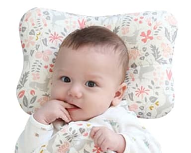 WelsLife Soft Hypoallergenic Baby Head & Neck Support Organic Cotton Cover Machine Washable (Bambi Pink)